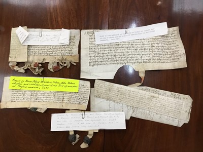 Lot 806 - Of Norfolk interest: Good collection of early indentures on vellum and paper