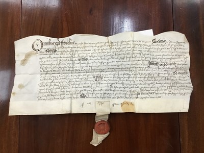 Lot 806 - Of Norfolk interest: Good collection of early indentures on vellum and paper