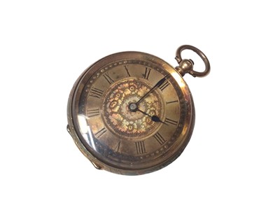 Lot 8 - Victorian 18ct gold cased fob watch