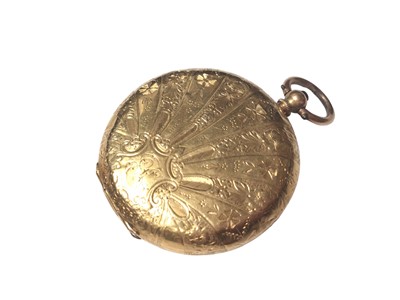 Lot 8 - Victorian 18ct gold cased fob watch