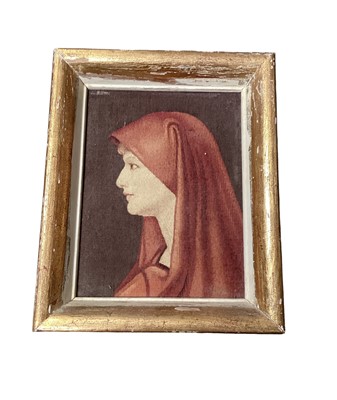 Lot 221 - 19th century tapestry picture of Mary