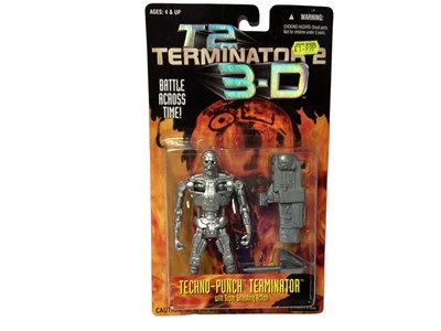 Lot 28 - Kenner (c1997) T2 Terminator 2 3D (Battle Across Time) 5 1/2" action figures including John Connor No.27173, Exploding T-1000 No.27174, Techno-Punch Terminator No.27175, Power Arm Terminator No.271...