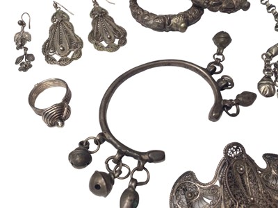 Lot 47 - Group of Eastern and other white metal jewellery