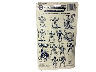 Lot 24 - Remco (c1982) The Warrior Beasts 6" action figues including Craven, Hydras & Skull Man, all on card (curled corners) with bubblepack (3)