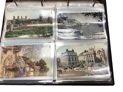 Lot 1488 - Box of postcards in albums, Clacton Butlins, railway handbills and ephemera