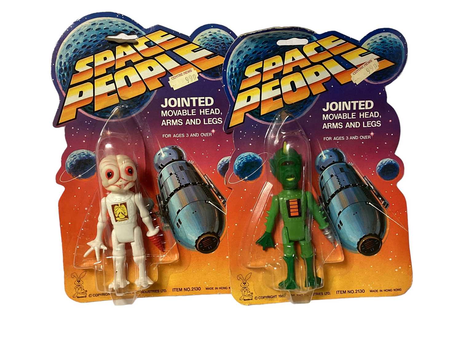 Lot 27 - Tomland Industries (c1982) Space People (Adaptions of 1977 Star Raiders Zhor, Ridal, Tago, Oov, Ah & Yog), all on card with bubblepack No.2130 (complete set) (6)