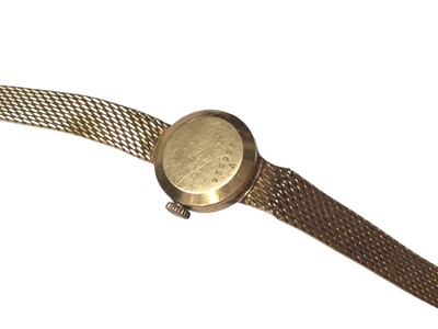 Lot 57 - 18ct gold Jaeger Le Coultre ladies wristwatch on an 18ct gold integral bracelet