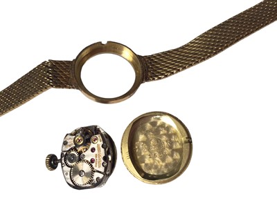 Lot 57 - 18ct gold Jaeger Le Coultre ladies wristwatch on an 18ct gold integral bracelet