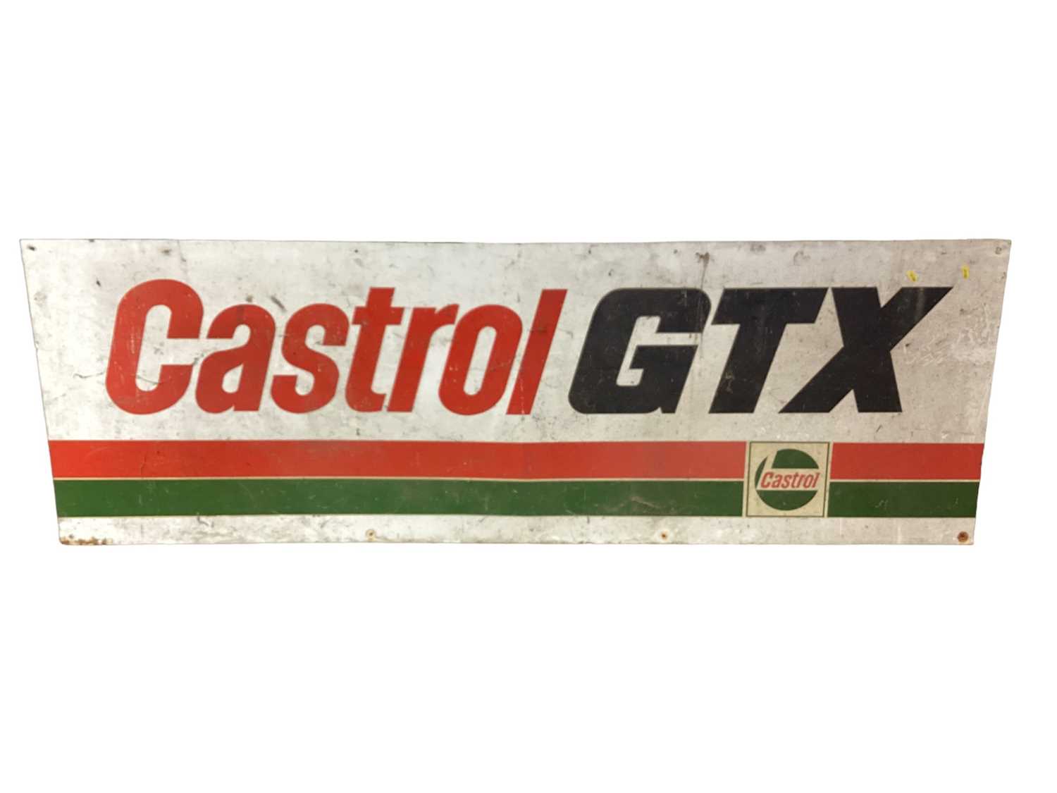 Lot 2176 - Large Vintage Castrol GTX metal garage sign, 183 x 61cm