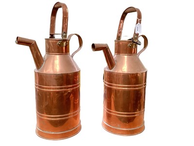 Lot 2536 - Two copper water carriers