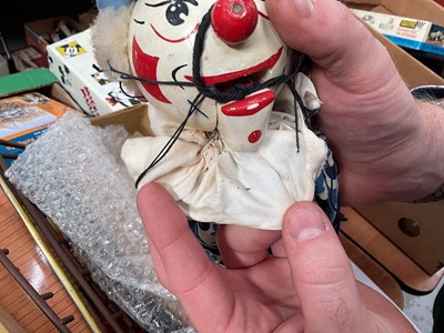 Lot 1915 - A rare Pelham Puppet SM white faced clown, in original card box