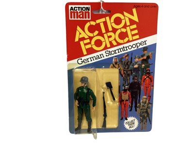 Lot 7 - Palitoy Action Man Action Force Series 1 German Stormtrooper, on card with blister pack (1)