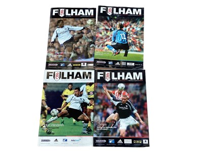 Lot 190 - Fulham Home Football Programs 1970's-now together with football books