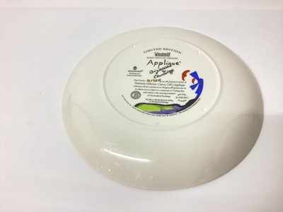 Lot 1208 - Wedgwood Clarice Cliff limited edition plate - Windmill, 20cm diameter. together with six mugs