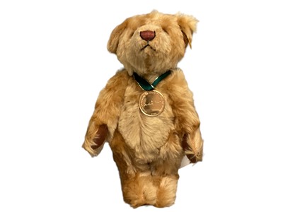 Lot 1941 - Two Steiff teddies The 2001 Bear no. 654756 with swing label, certificate and soft Steiff bag and The Millennium Bear no. 654701with cerificate and soft Steiff bag