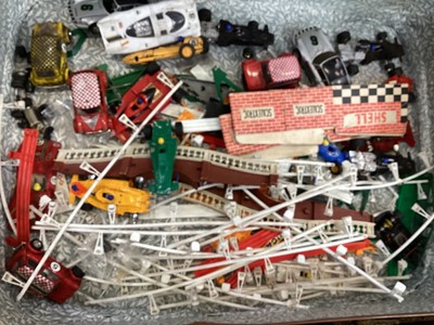 Lot 1945 - Die cast unboxed selection various manufacturers including Matchbox, Dinky, Corgi etc, in three suitcases and two boxes.