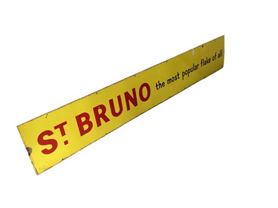 Lot 2437 - Large original enamel sign - 'St. Bruno - the most popular flake of all' - 229cm x 38cm