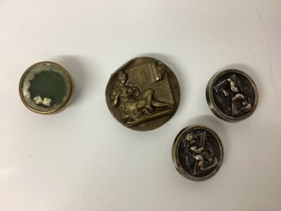 Lot 2108 - Victorian cuffs buttons including an unusual pair female amd male dancers