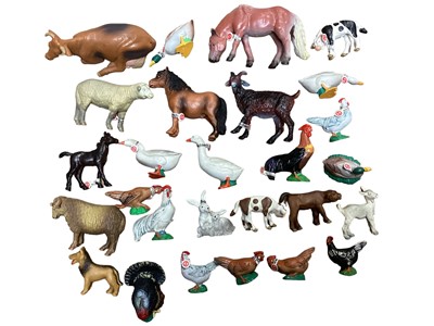 Lot 1969 - Schleich plastic farm animals most with labels (1 box)