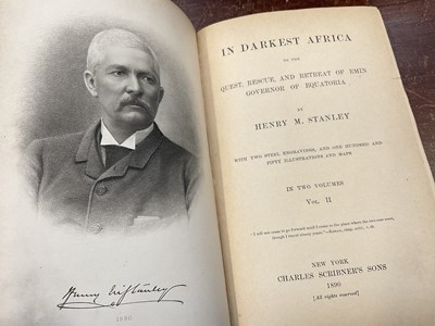 Lot 1721 - Henry Morton Stanley - Through the Dark Continent,  London, Newnes, 1899, 2 volumes, others