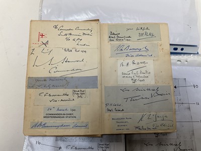 Lot 785 - Of Naval interest, The Jutland Scandal by Admiral Sir Reginald Bacon, signed by 33 Naval and Military personalities including Lord Mountbatten, Shalto Douglas, FM Birdwood with research