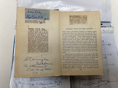 Lot 785 - Of Naval interest, The Jutland Scandal by Admiral Sir Reginald Bacon, signed by 33 Naval and Military personalities including Lord Mountbatten, Shalto Douglas, FM Birdwood with research