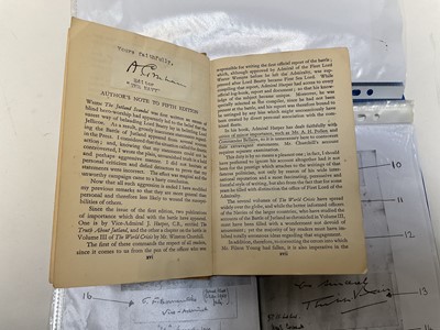 Lot 785 - Of Naval interest, The Jutland Scandal by Admiral Sir Reginald Bacon, signed by 33 Naval and Military personalities including Lord Mountbatten, Shalto Douglas, FM Birdwood with research