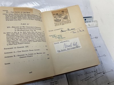 Lot 785 - Of Naval interest, The Jutland Scandal by Admiral Sir Reginald Bacon, signed by 33 Naval and Military personalities including Lord Mountbatten, Shalto Douglas, FM Birdwood with research