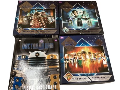 Lot 1982 - Collection of BBC Dr Who DVD's, Videos, Puzzles, Calendars & Magazines (7 boxes)