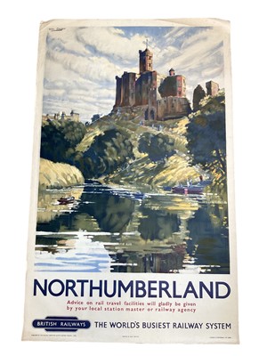 Lot 2514 - Original British Railways poster for Northumberland, after a painting by John Choter, dated 1952, the sheet measuring 101.5cm x 63cm