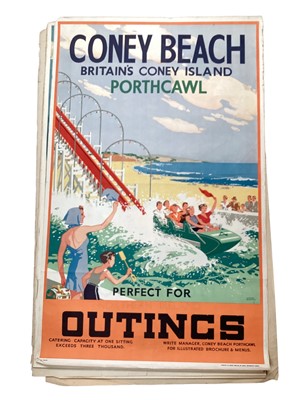 Lot 2519 - Original British Railways poster for Coney Beach, with artwork by Jackson Burton, printed by Beck-Inchbold-Leeds, the sheet measuring 101cm x 63cm