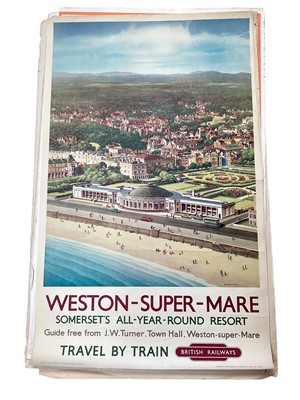 Lot 2520 - Original British Railways poster for Weston-Super-Mare, with artwork by Krogman, printed by Partridge & Love Ltd, the sheet measuring 101cm x 63cm