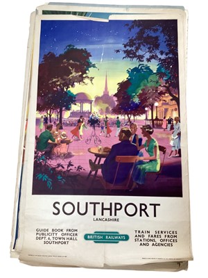 Lot 2523 - Original British Railways poster for Southport, printed by Jordison & Co., the sheet measuring 101cm x 63cm (tear at the top)