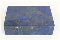 Lot 751 - Lapis Lazuli box of rectangular form, with...