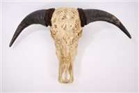 Lot 754 - Intricately carved Indonesian Water Buffalo...
