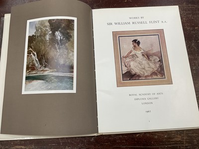Lot 1747 - William Russell Flint - Pictures from the Artist's Studio, R.A. exhibition publication, signed by Russell Flint and various art books