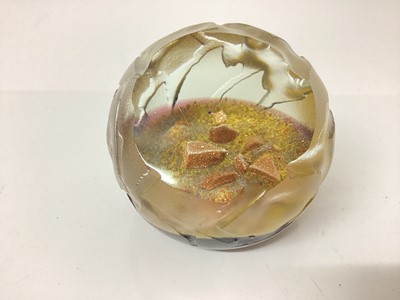 Lot 1251 - Limited edition Caithness El Dorado paperweight signed by William Manson and Colin Terris, 78 date cane, number 14 of 100, boxed