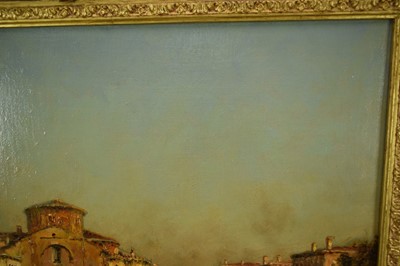 Lot 887 - *Georges Noël Bouvard (1912-1972) oil on canvas - Venetian Canal, signed Marc Aldine, 50cm x 65cm, in gilt frame