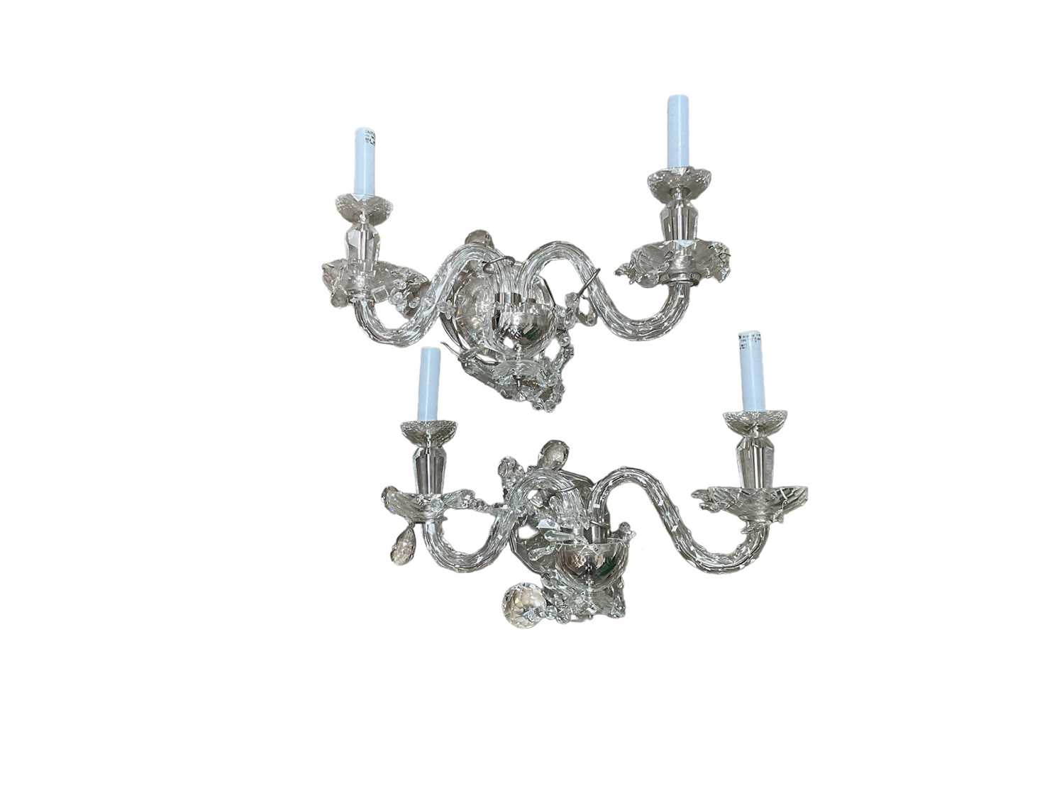 Lot 165 - Pair of glass wall light