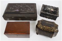 Lot 764 - 19th century Chinese export black lacquered...