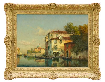 Lot 889 - *Georges Noël Bouvard (1912-1972) oil on canvas - Venetian Canal, signed Bouvard, 46cm x 61cm, in gilt frame