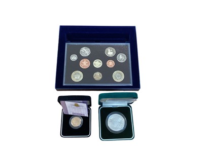 Lot 506 - World - Mixed coins to include Royal Mint Ten coin proof set 2004, scarce (N.B. Cased with Certificate of Authenticity), Alderney silver proof 'Concorde' £5