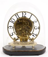 Lot 801 - 19th century brass skeleton Clocksck with...
