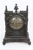 Lot 802 - 19th century Gothic mantel Clocksck with...