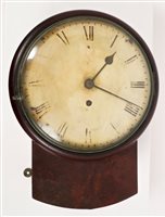 Lot 804 - Small late Georgian drop-dial wall Clocksck...