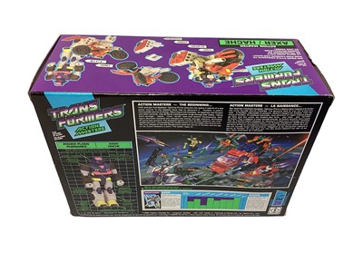 Lot 32 - Hasbro (c1990) Transformers Action Masters Axer (Alternate Mode;Off-Road Cycle/Pom-Pom Cannon) Deception, boxed No.5922 (1)