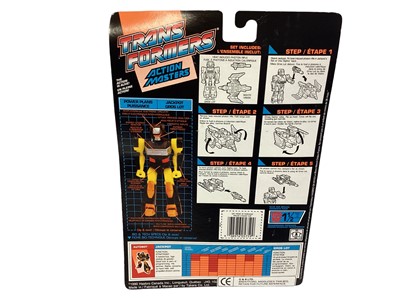 Lot 33 - Hasbro (c1990) Transformers Action Masters Jackpot (Alternate Mode;Sights convert from Falcon/Photon Cannon)  Autobot,on card with bubblepack No.5759 (1)
