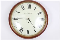 Lot 806 - 19th century wall dial with 12 inch enamelled...