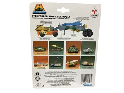 Lot 37 - Kenner (c1989) Mega Force diecast Triax & V-Rocs Combat Vehicles including XT Enforcer (x4), Brimstone (x3) & Attack Pack, on card with bubblepacks (8)