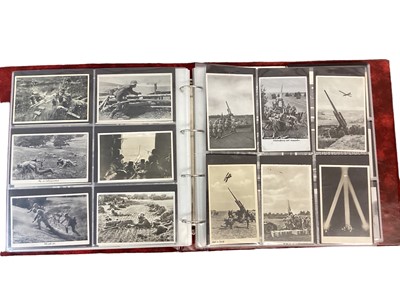 Lot 854 - Extensive collection of Nazi period German postcards including propaganda cards, portraits of troops, Hitler and Nazi leadership, Nazi architecture, parades, female nudes etc (278)